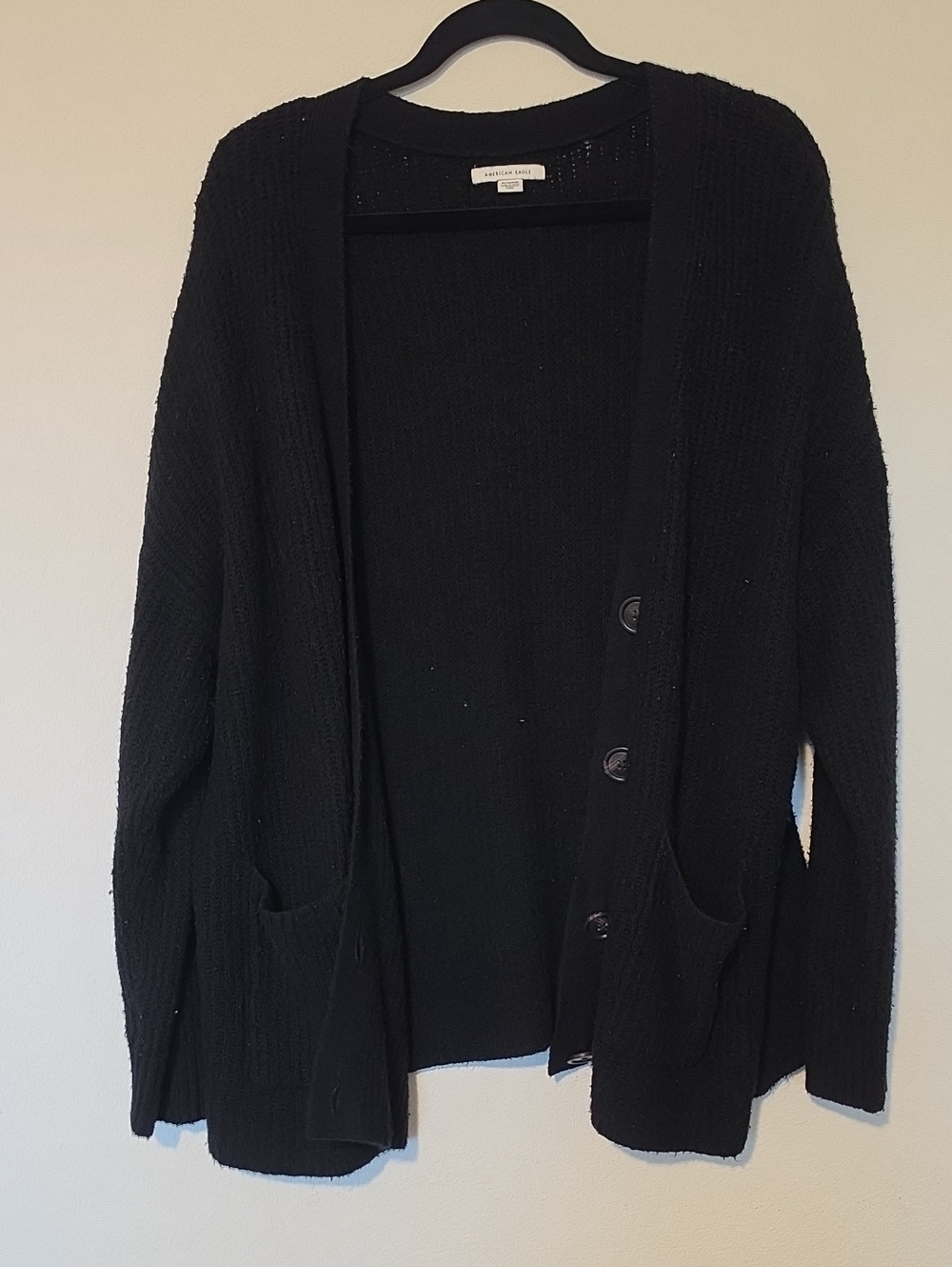 American Eagle Outfitters Black Button Front Women's Cardigan